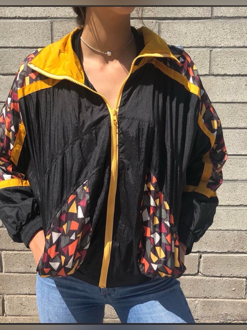 Y2K seek the label windbreaker bomber jacket